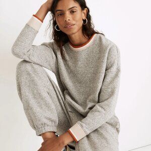 Madewell MWL Betterterry Ringer Crop Sweatshirt